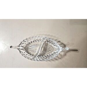 Fostoria American Large Two-Part Divided Relish Boat‎ -12 inch